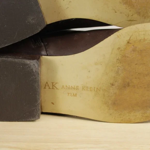 Anne Klein Maemmie Leather Riding Boots 7.5 - Picture 11 of 13